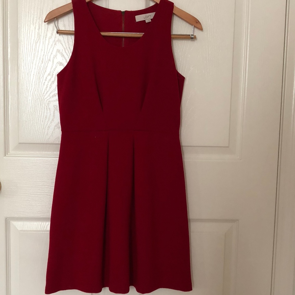 LOFT Sleeveless Red Dress Sz 0